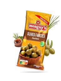 Menguys Olives With Anchovies 150g