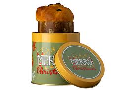 Traditional Panettone in Christmas Gift Tin 100g Panettone Borsari